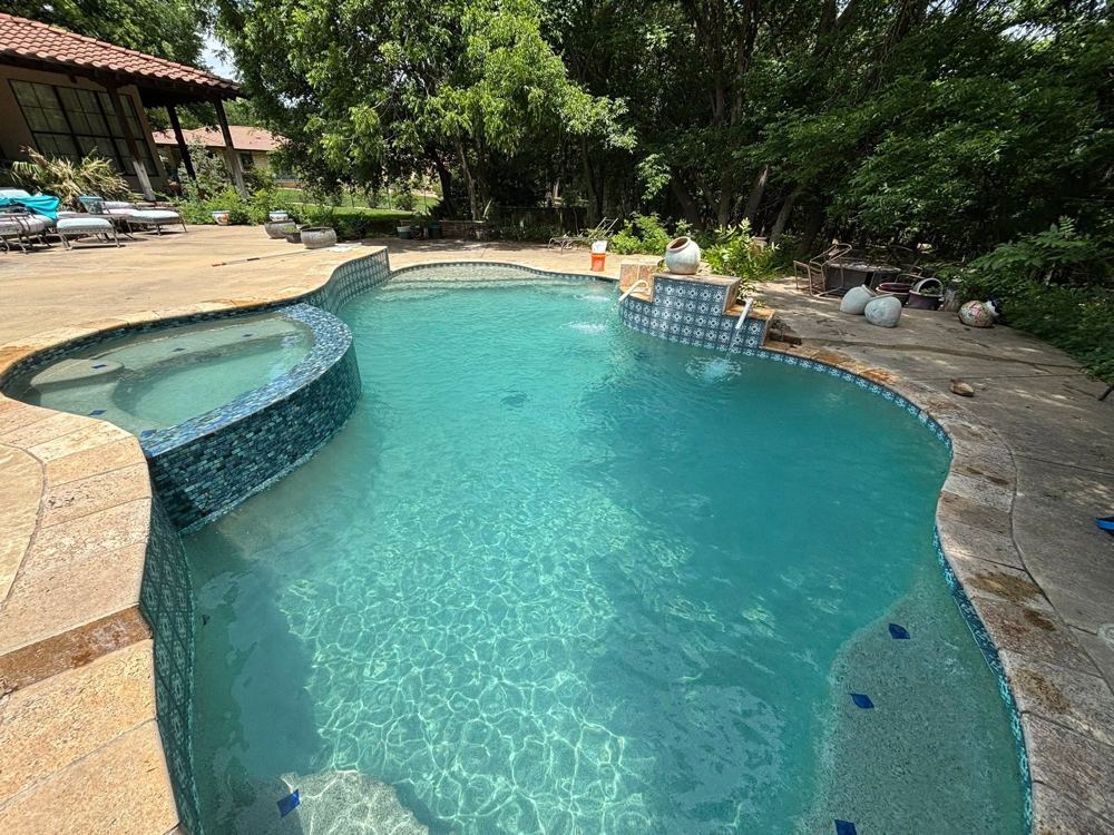 Same pool sparkling clean and clear after MoJo Pool Cleaning's service